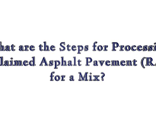 Video: What are the steps for processing Reclaimed Asphalt Pavement (RAP) for a mix?