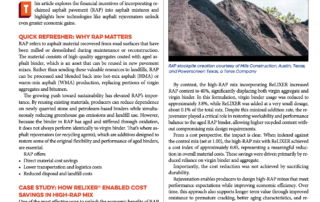 AsphaltPro features Sripath’s Vince Aurilio in a one-page article titled “Save on Costs with RAP Use”