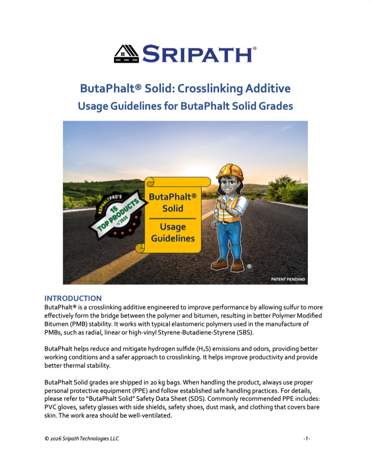 ButaPhalt Solid Usage Guidelines
